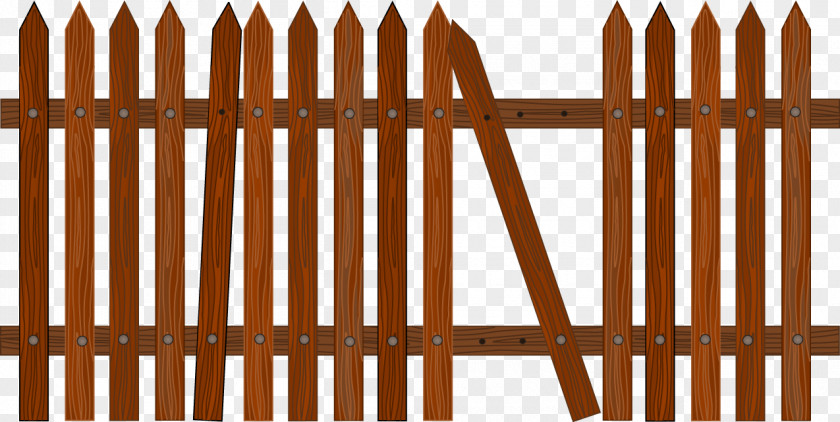 Vector Fence Picket Garden Clip Art PNG