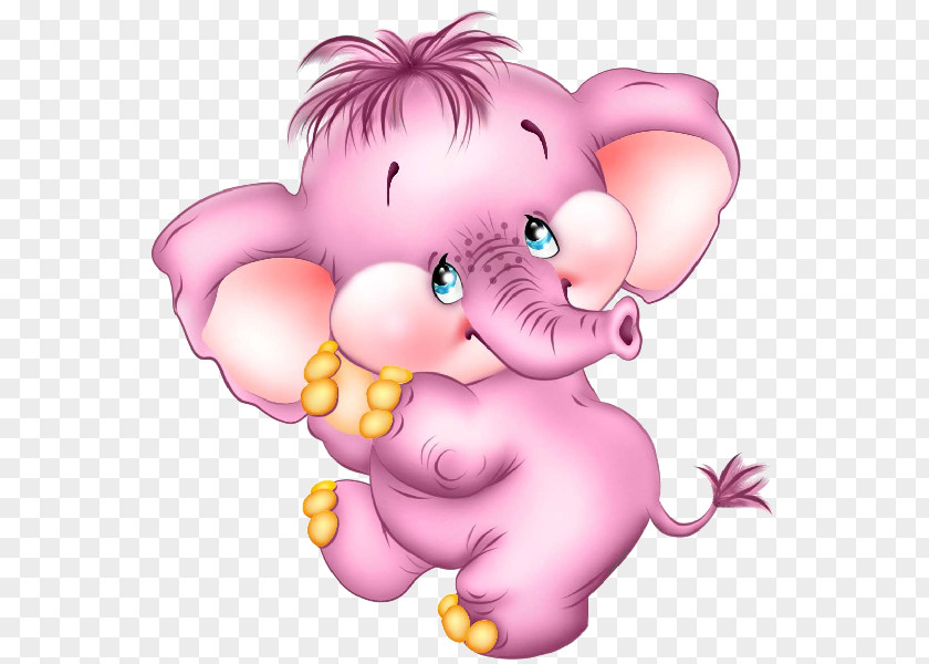 Cute Elephant Cartoon Clip Art PNG