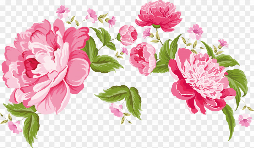 Fuchsia Frame Flower Painting Floral Design Clip Art PNG