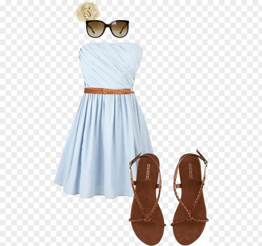 Light Blue Tunic Dress Sandal Clothing Skirt Shorts PNG
