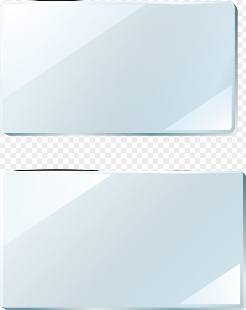 Blue Glass Brand Rectangle PNG