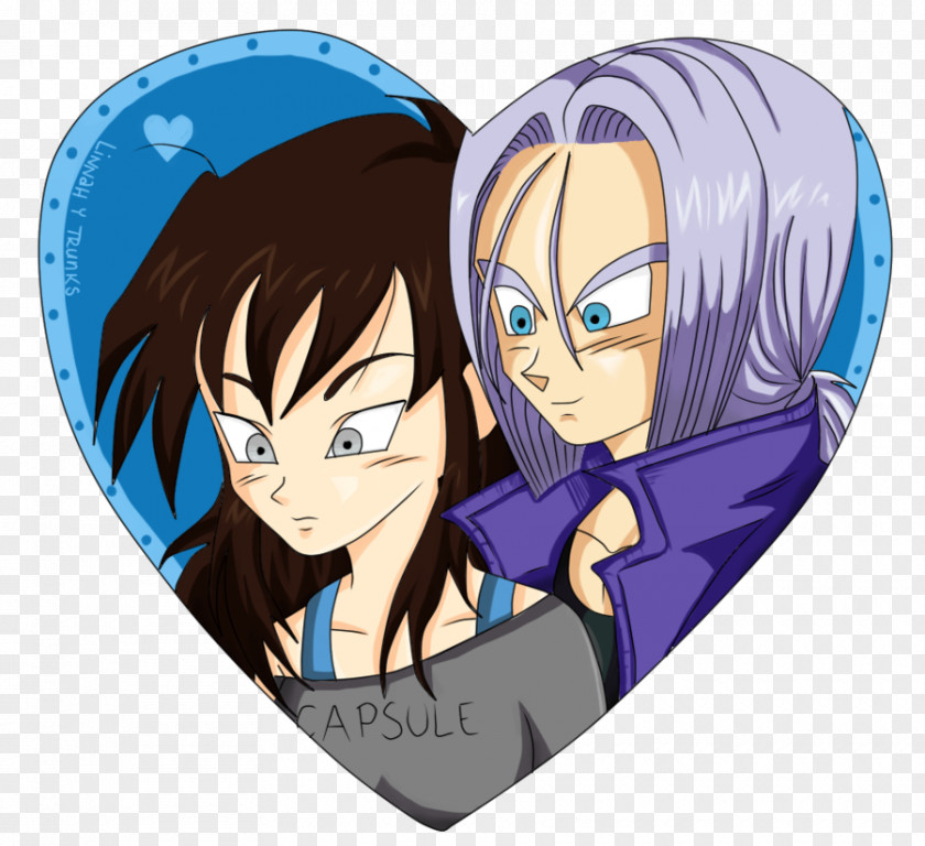 Heart Couple Trunks Goku Dragon Ball Character Drawing PNG
