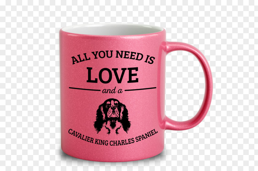 All You Need Is Love Coffee Cup Cavalier King Charles Spaniel T-shirt PNG