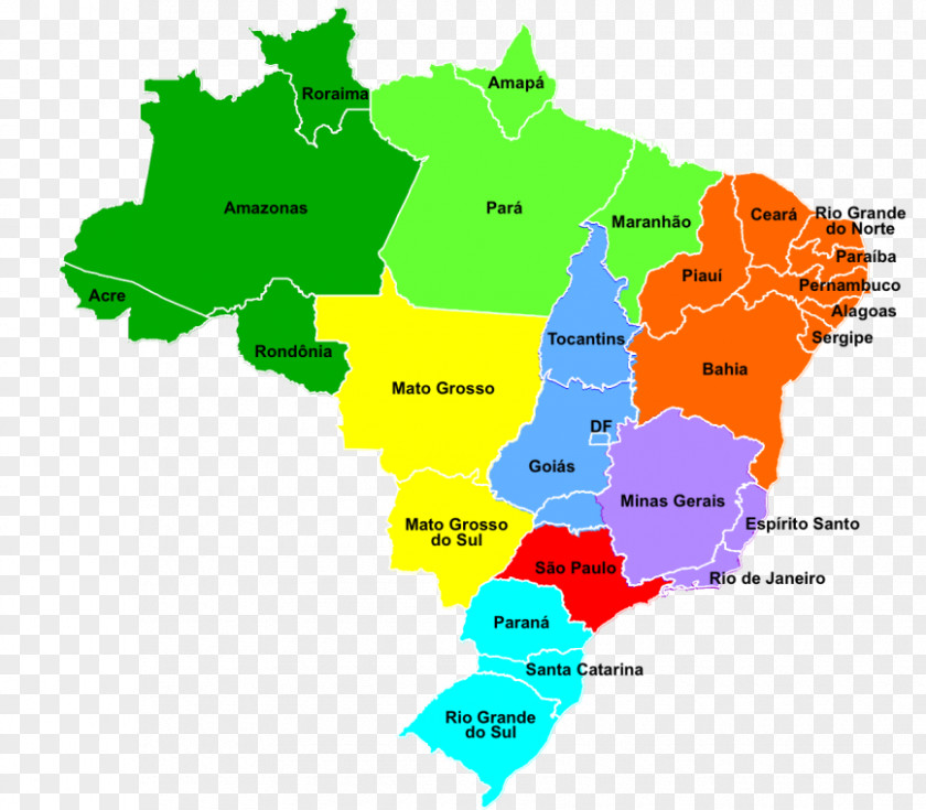 World Map Regions Of Brazil City PNG