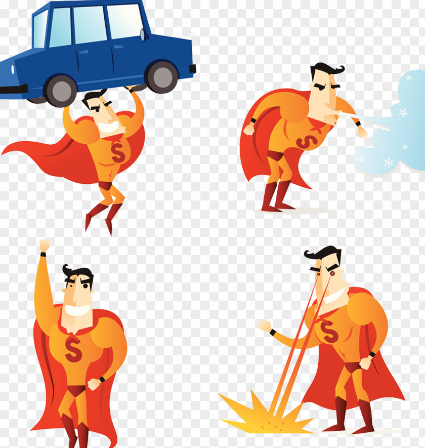 City Superman Heroes Clark Kent Superhero Superpower Illustration PNG