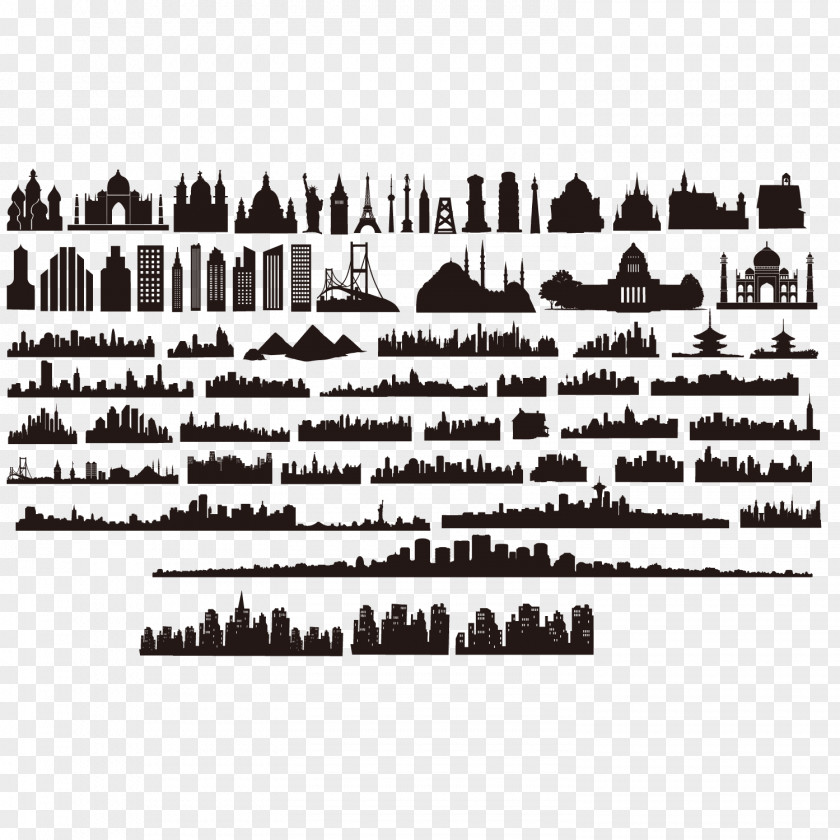 Silhouette Vector City Building Istanbul Skyline Clip Art PNG