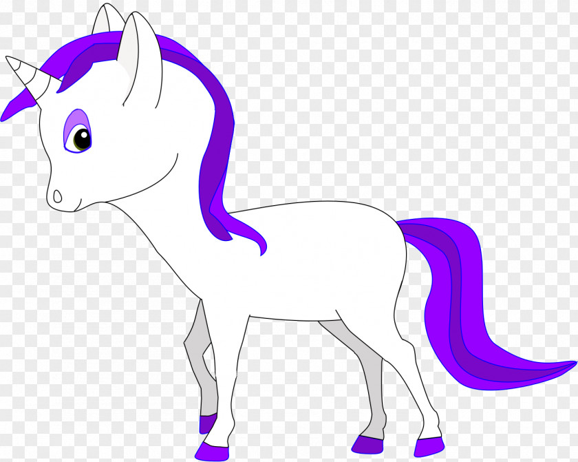 Unicorn Head Horse Pony Mane Violet PNG