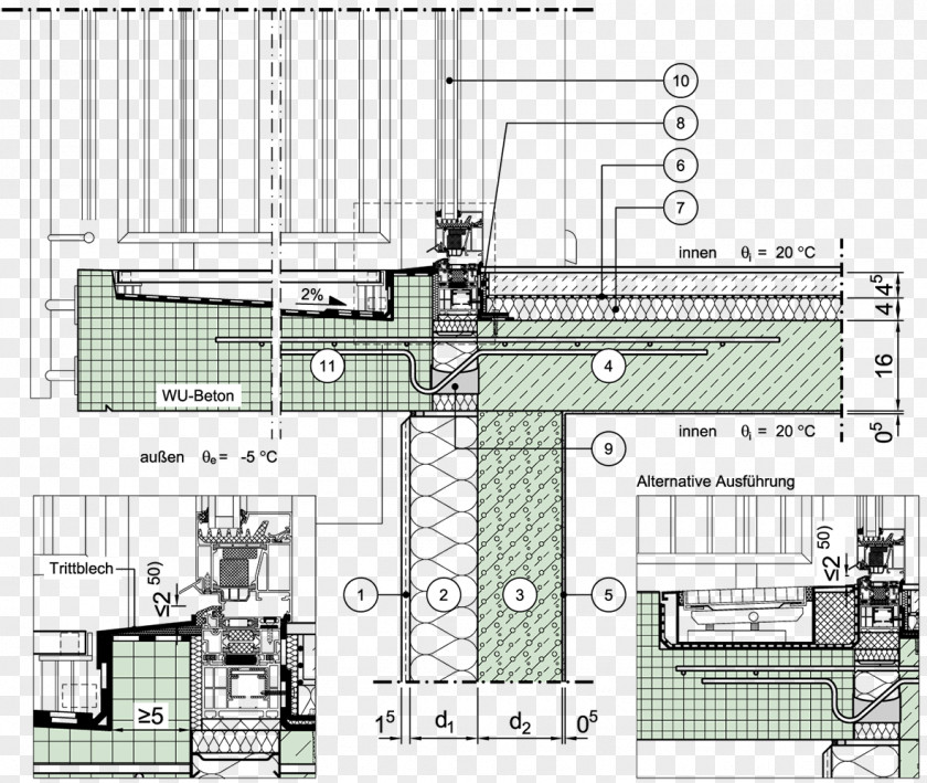 Construction Planning Architecture Facade Balcony Pfosten-Riegelkonstruktion Aislante Térmico PNG