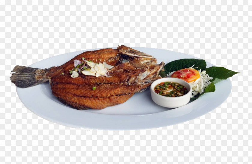 Deep Fried Fish Thai Cuisine Seafood Sauce PNG