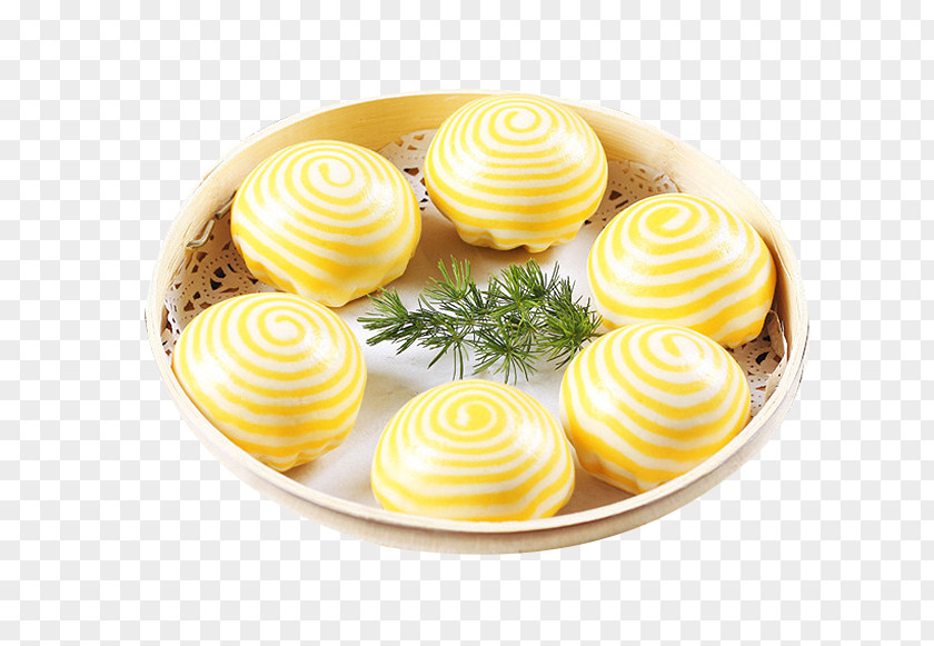 Milk Yellow Bread Material Xiaolongbao Baozi Salted Duck Egg Dim Sum Mantou PNG