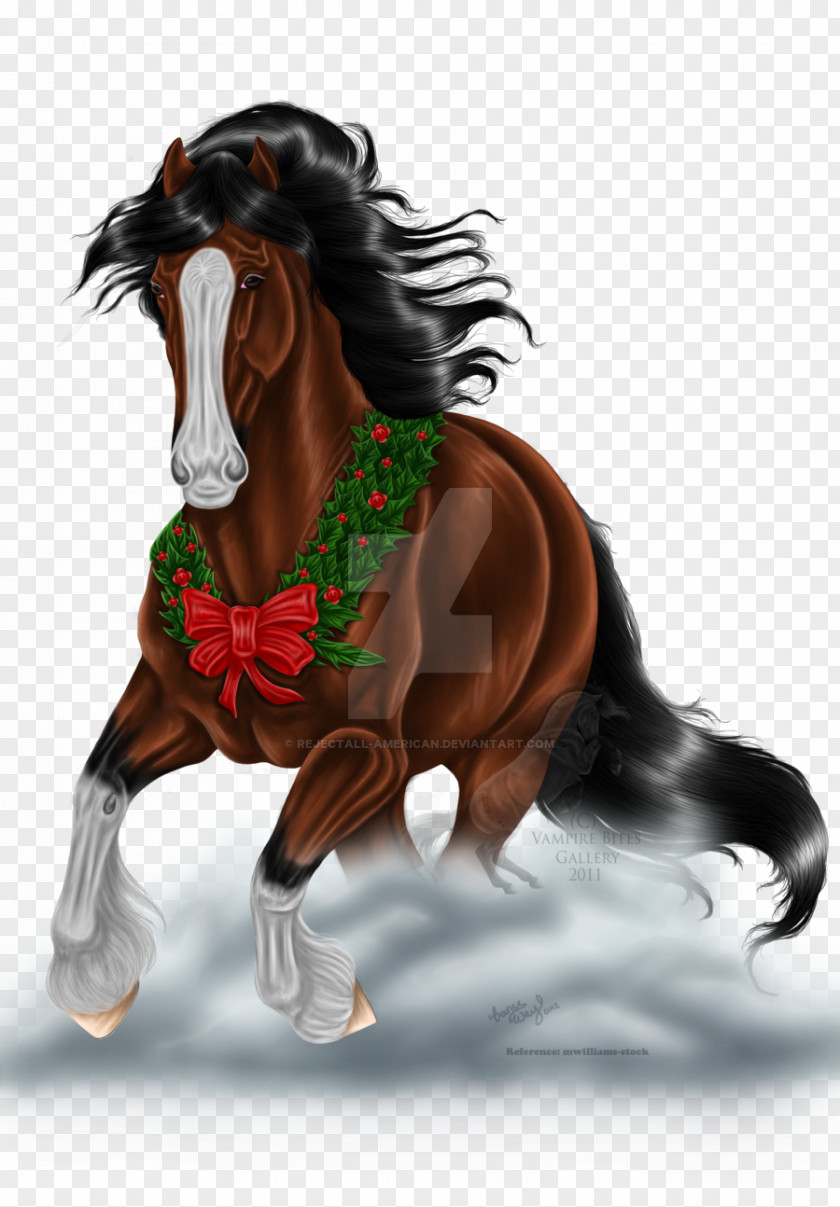 Mud Horse Clydesdale Stallion American Quarter Christmas Pony PNG