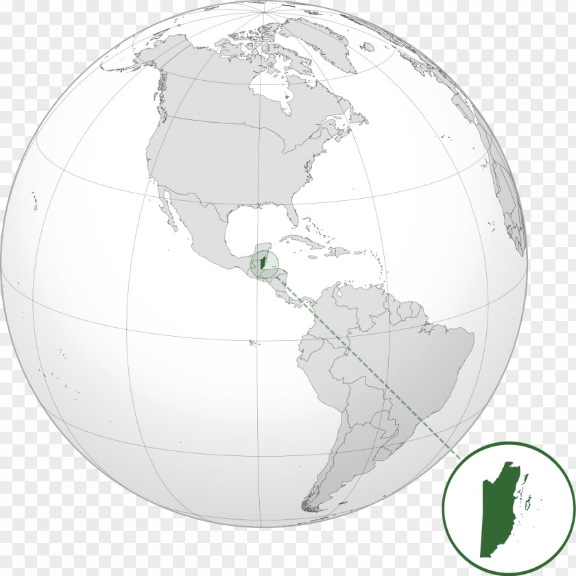 World Map British Honduras Belize PNG