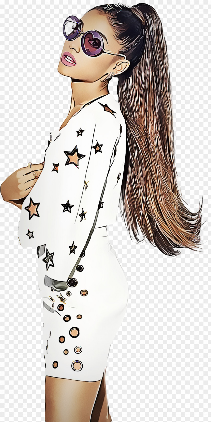 Dress Costume White Clothing Fashion Illustration Cartoon Brown Hair PNG
