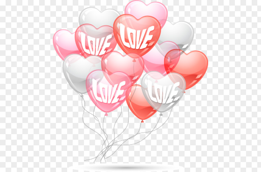 Love Free Balloon Pull Material Heart Valentine's Day Clip Art PNG