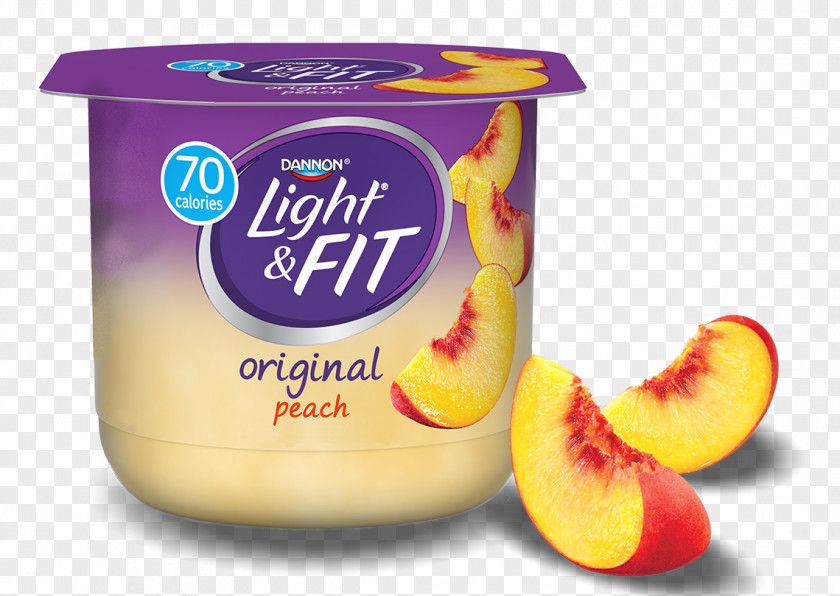 Peach Fruit Ice Cream Smoothie Yoghurt Danone Yoplait PNG