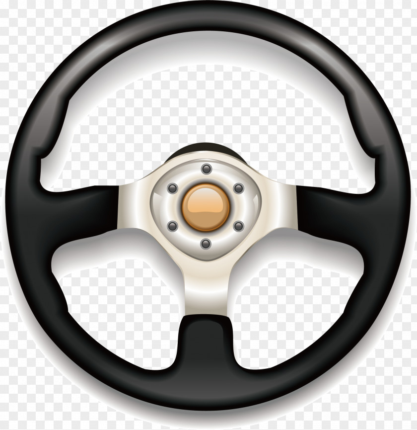 Black Steering Wheel Car Euclidean Vector Computer File PNG