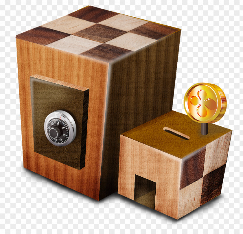 Hand-painted Safe Deposit Box PNG
