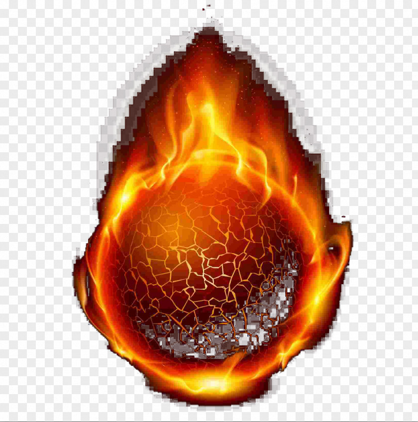 Burning Fireball Ball Clip Art PNG