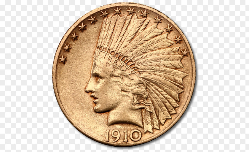 Coin Gold Dollar United States American Eagle PNG