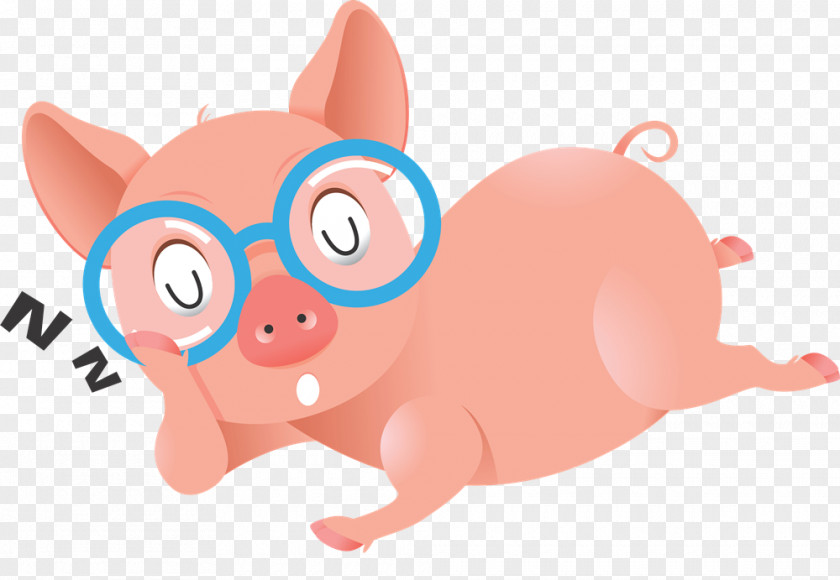 Snoozing Cliparts Domestic Pig Farm Animals: Pigs Clip Art PNG
