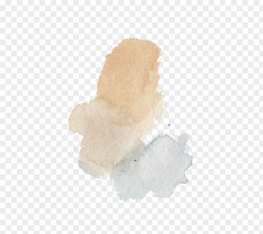 Blue Brown Watercolor Effect PNG