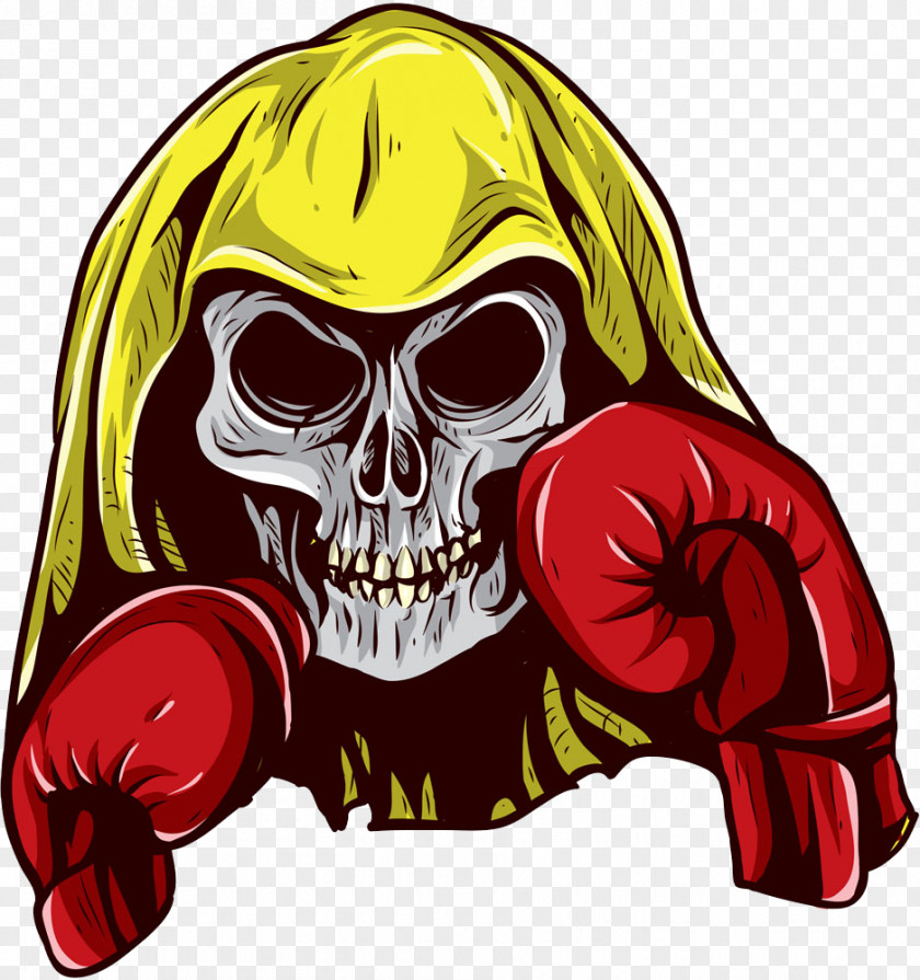 Boxing Skull Glove PNG