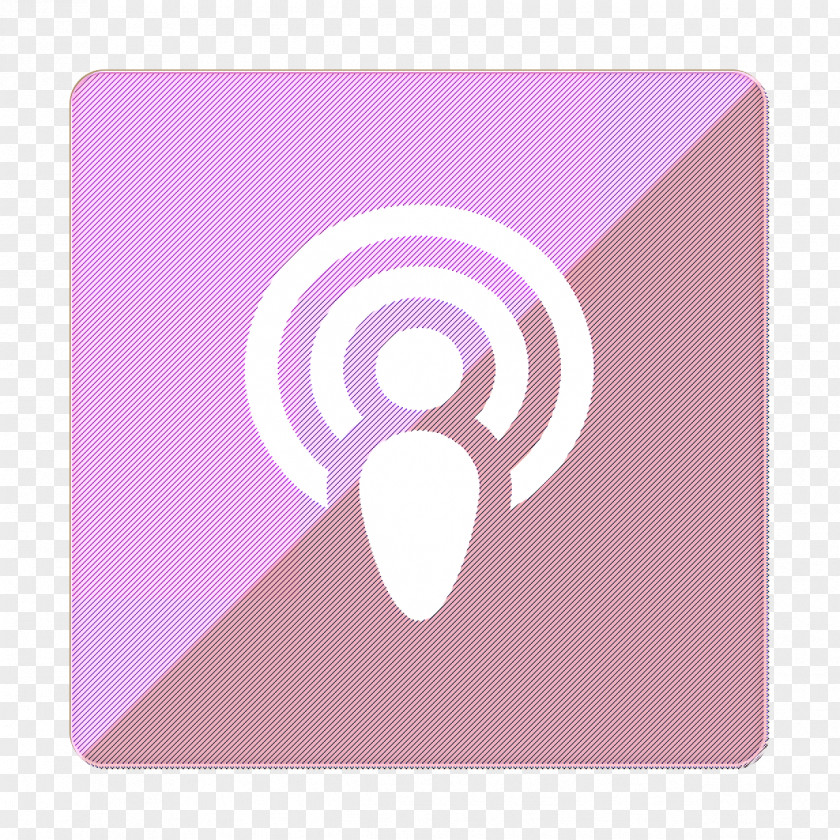 Magenta Spiral Gloss Icon Media Podcast PNG