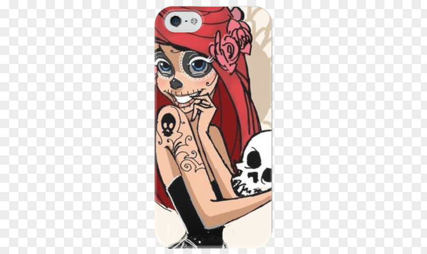 Mermaid Ariel Calavera Drawing Skull PNG