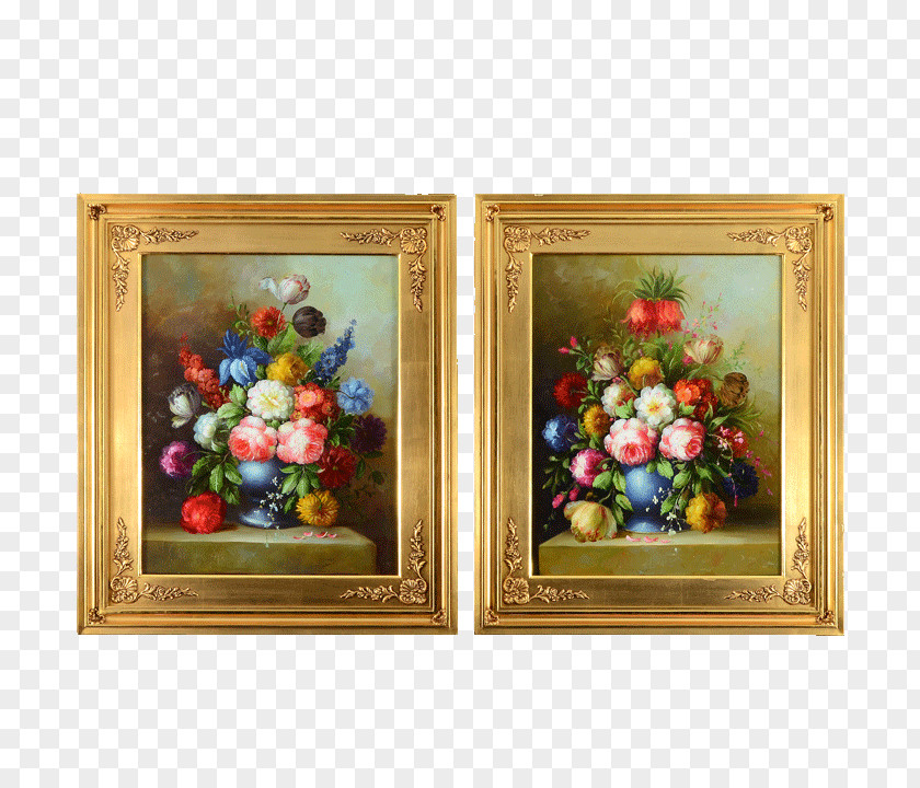 Painting Still Life Solvang Antiques Tulips In A Vase Oil PNG