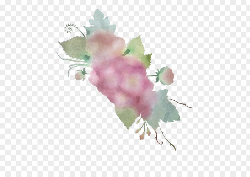 Pink Flower Plant Watercolor Paint Leaf PNG