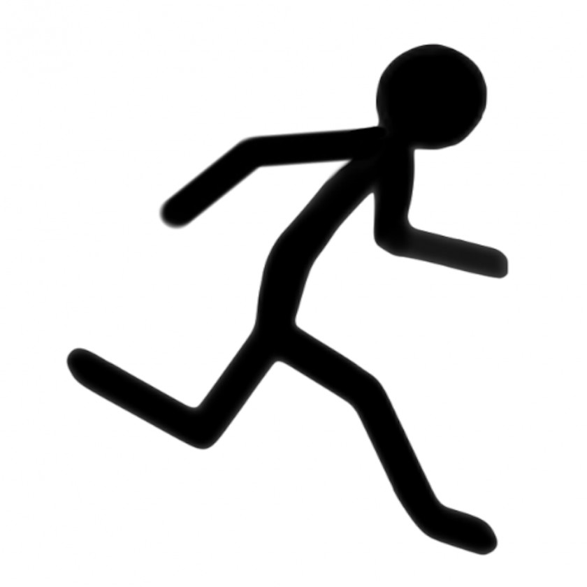 Run Away Cliparts Stick Figure Running Clip Art PNG