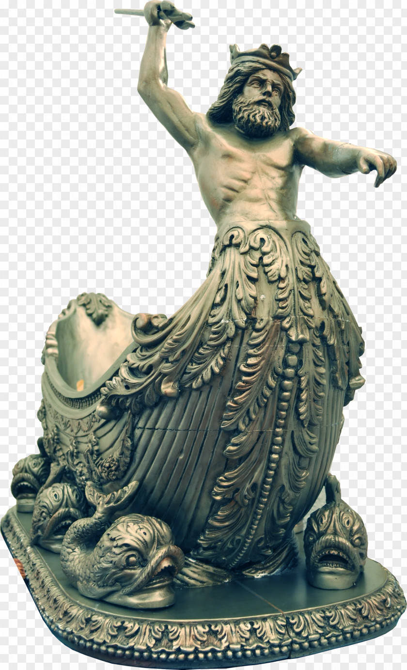 Sculpture Statue Figurine King Neptune Poseidon Of Melos PNG