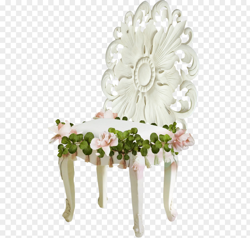 Table Chair Furniture Flower PNG
