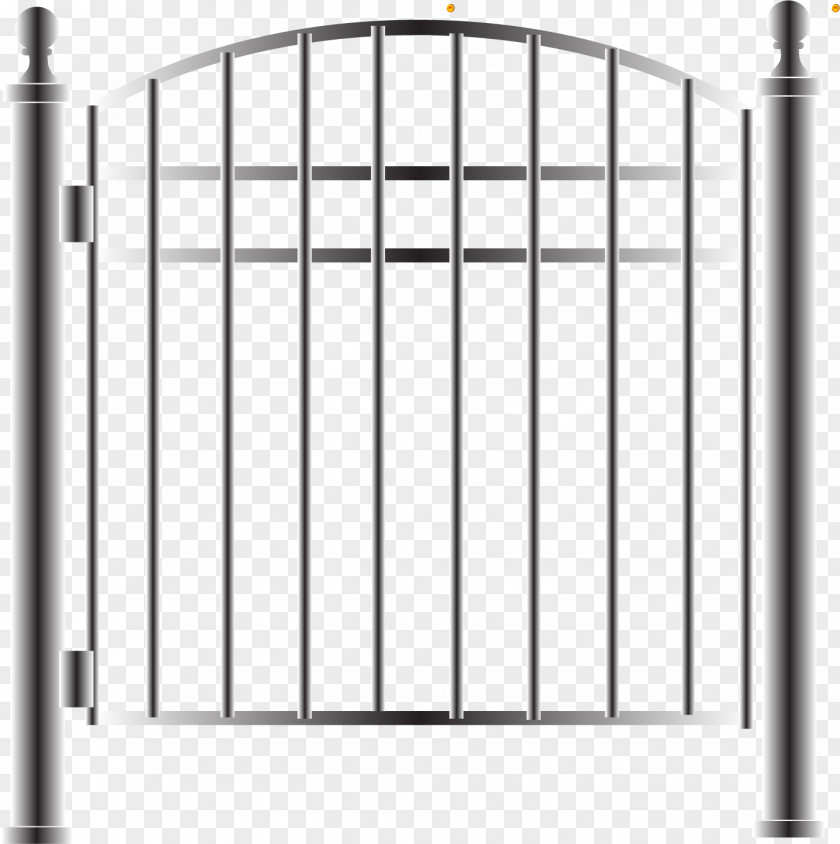 Vector Hand-painted Iron Gate Euclidean PNG