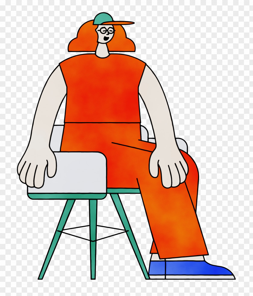 0jc Cartoon Logo Chair Sitting PNG
