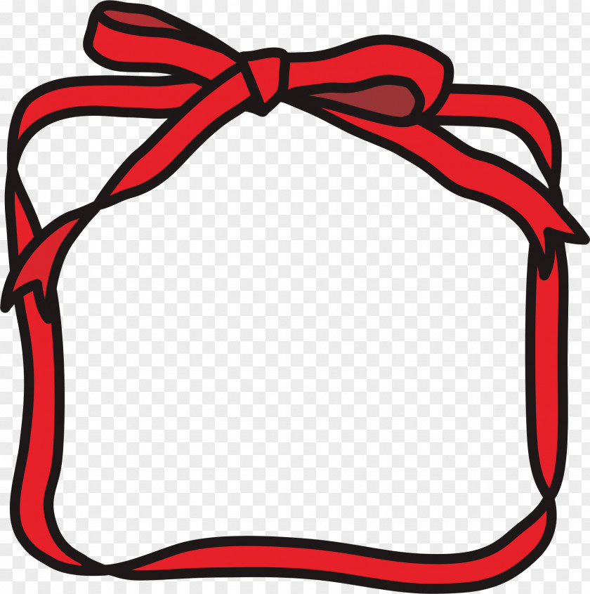Bow Border Shoelace Knot Red Clip Art PNG
