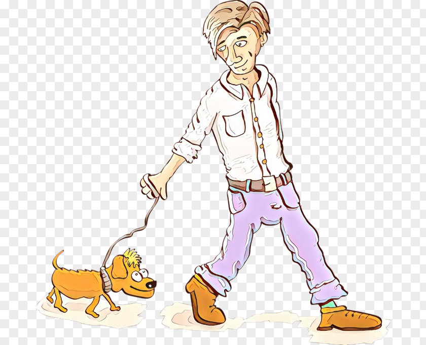 Cartoon Animal Figure Child Dog Walking Tail PNG