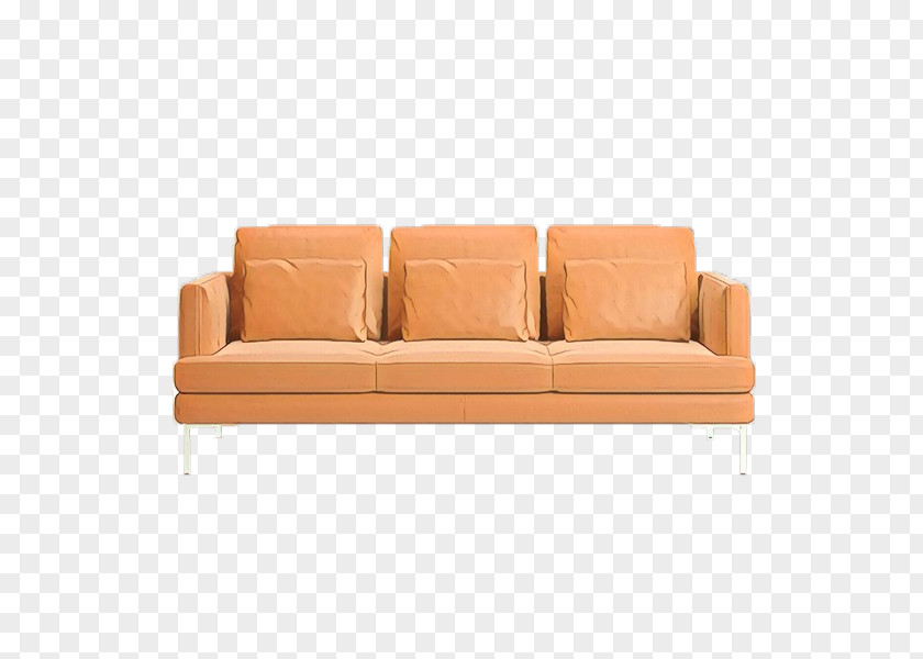Leather Outdoor Sofa Orange PNG