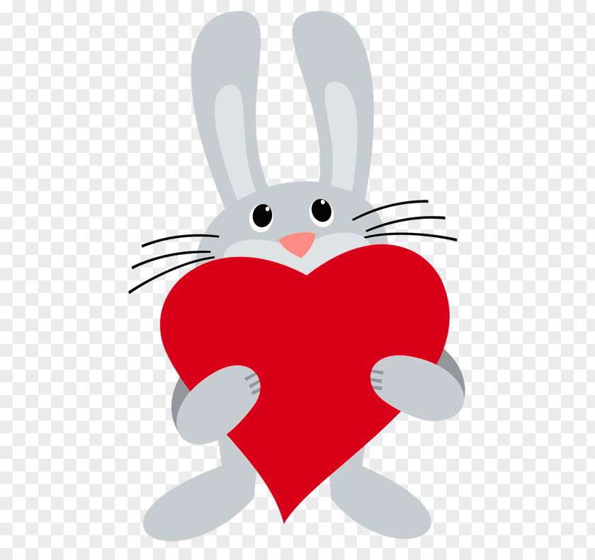 Bunny With Heart PNG Picture Rabbit It's Happy Clip Art PNG