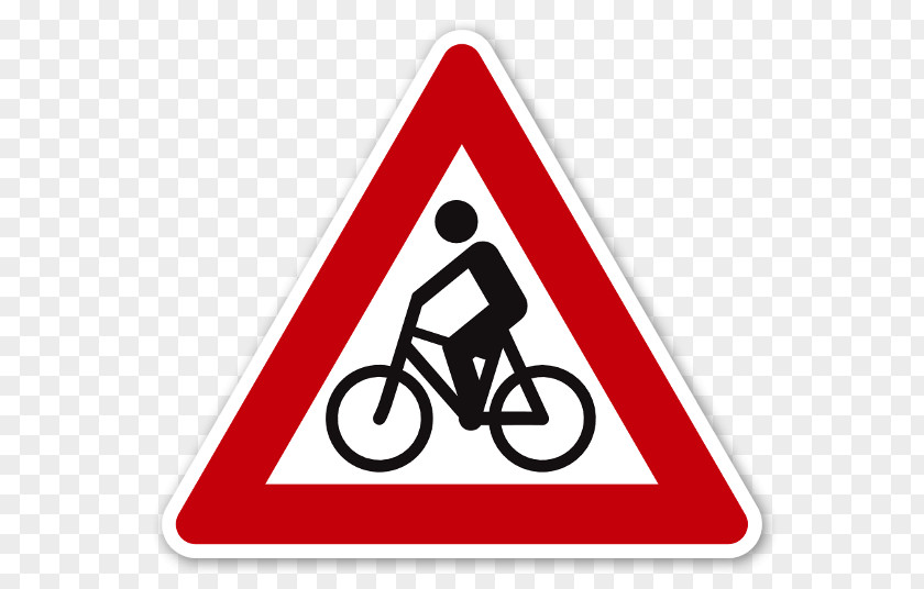 Cycling Traffic Sign Warning Bicycle Stock Photography PNG