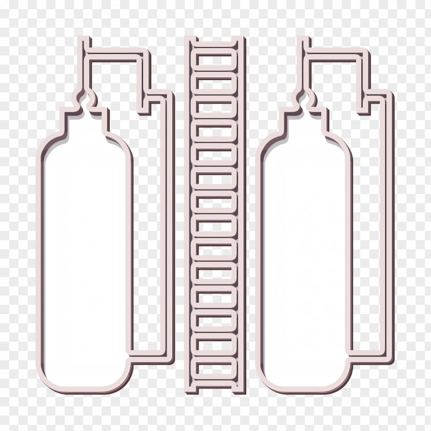 Gas Plastic Bottle Factory Icon PNG