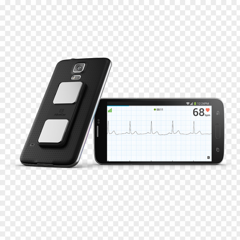 Heart Rate Electrocardiography AliveCor KardiaMobile Kardia Mobile, Black, 0.6 Oz Atrial Fibrillation PNG