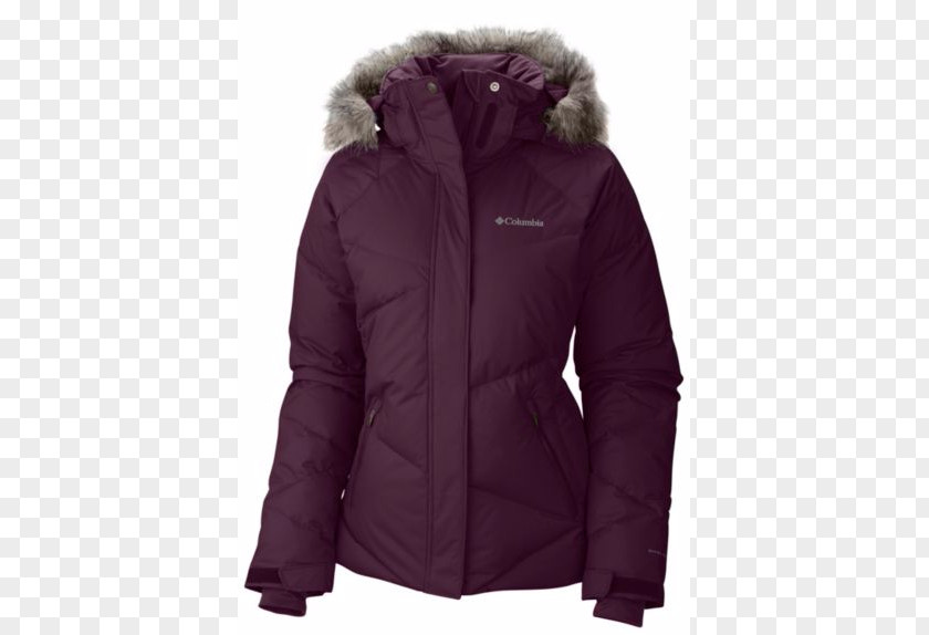 Jacket Hood Down Feather Columbia Sportswear Overcoat PNG