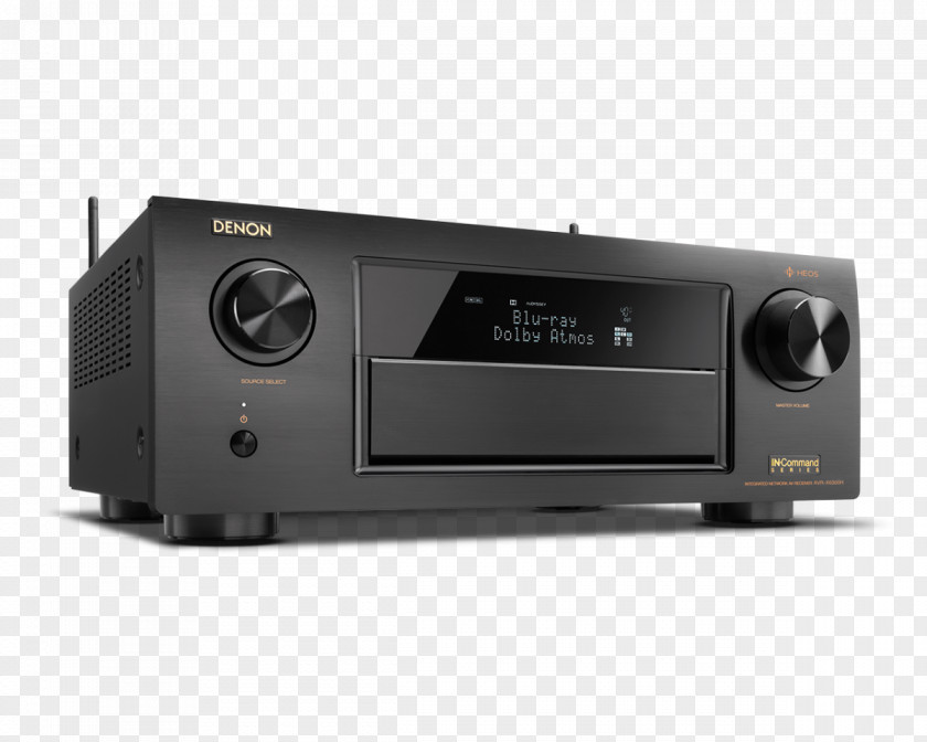 Headphones AV Receiver Denon 4K Resolution Dolby Atmos Ultra-high-definition Television PNG