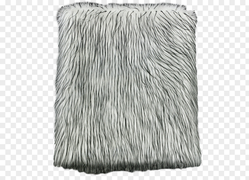 White Fur Fake Blanket Raccoon Linen PNG