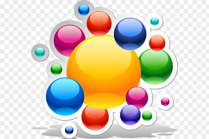 Abstract Colored Ball Pattern Clip Art PNG