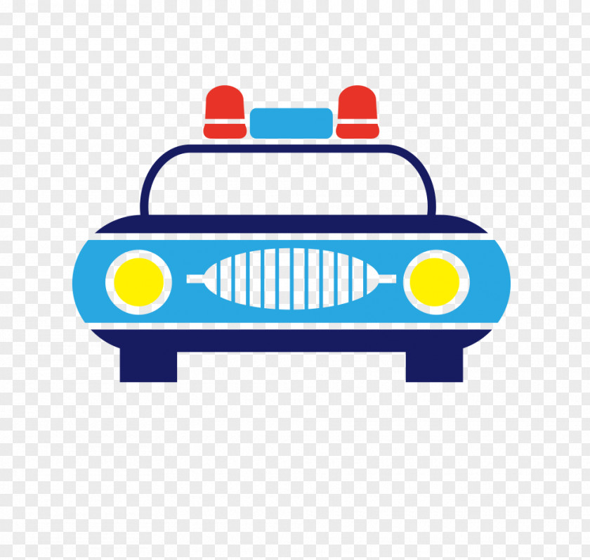 Blue Police Car PNG