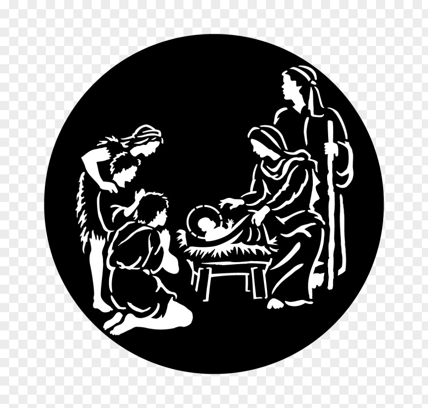 Stagecraft Graphic Christmas Day Nativity Scene Biblical Magi Stencil Christ Child PNG