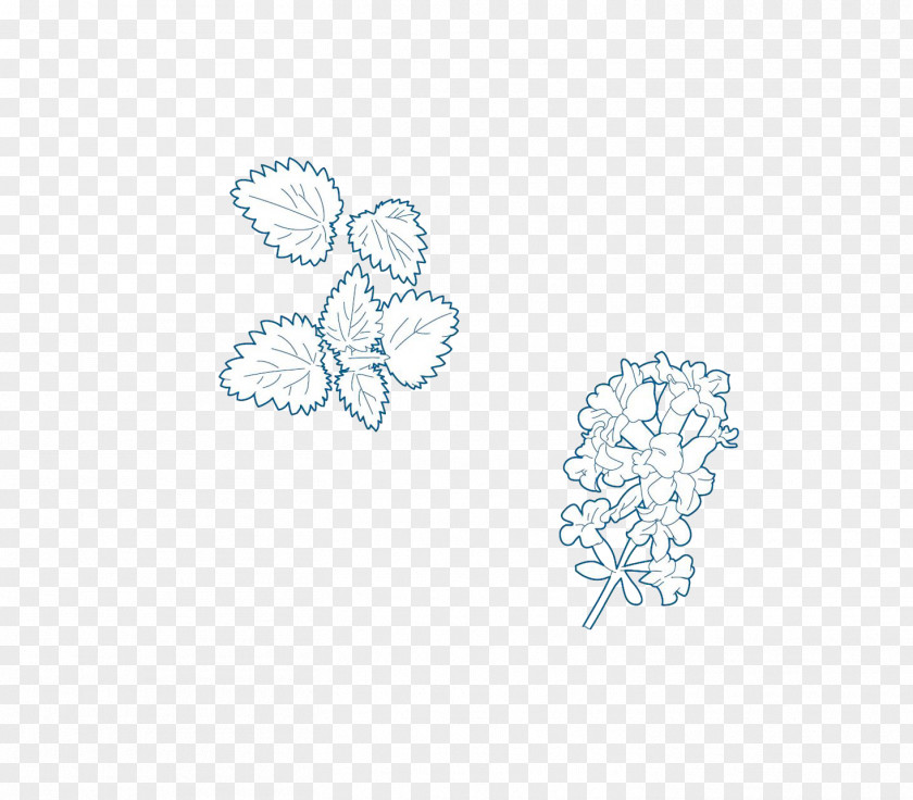 Stick Figure Mint Leaves Stroke RGB Color Model Pattern PNG