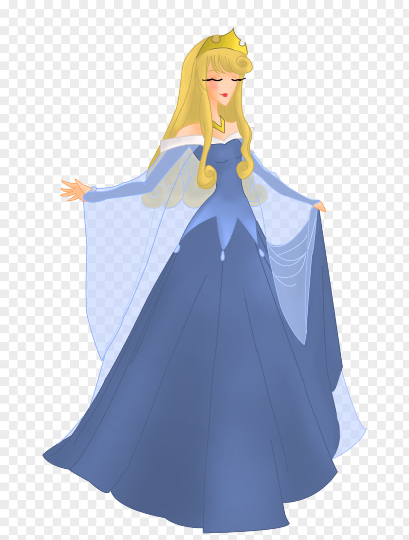 Aurora Costume Design Cartoon Gown PNG